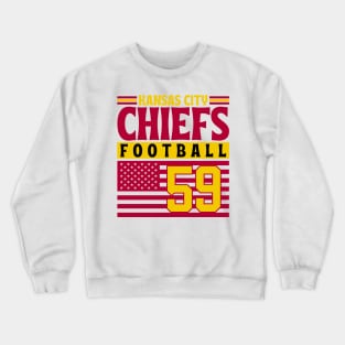 Kansas City Chiefs 1959 American Flag Football Crewneck Sweatshirt